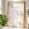 Rukhsati marriage contract frame in black wooden frame