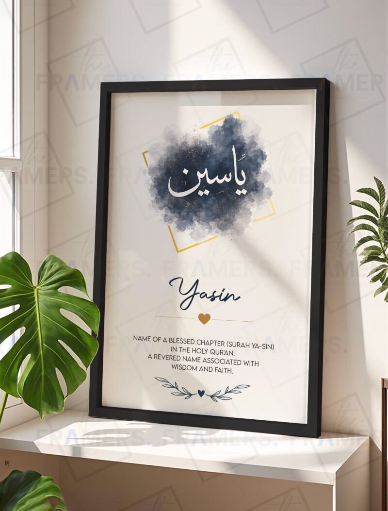 Name Calligraphy Photo Frame with Meaning