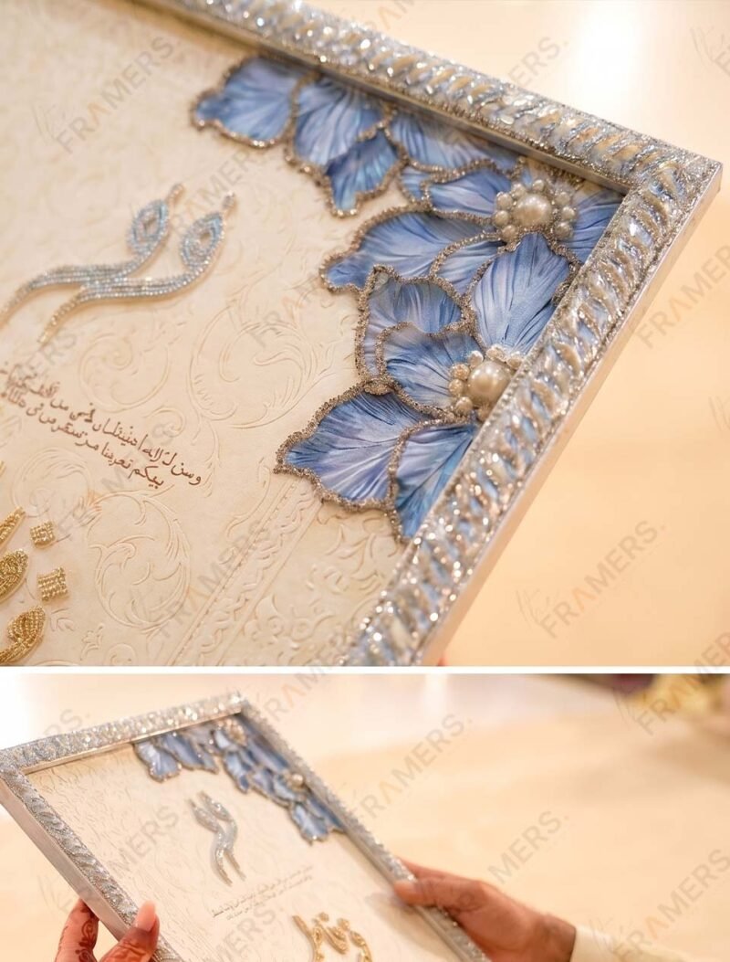 Embellished Luxury Nikkah Certificate with Pen and Sweet Toppers Discount Deal (4)