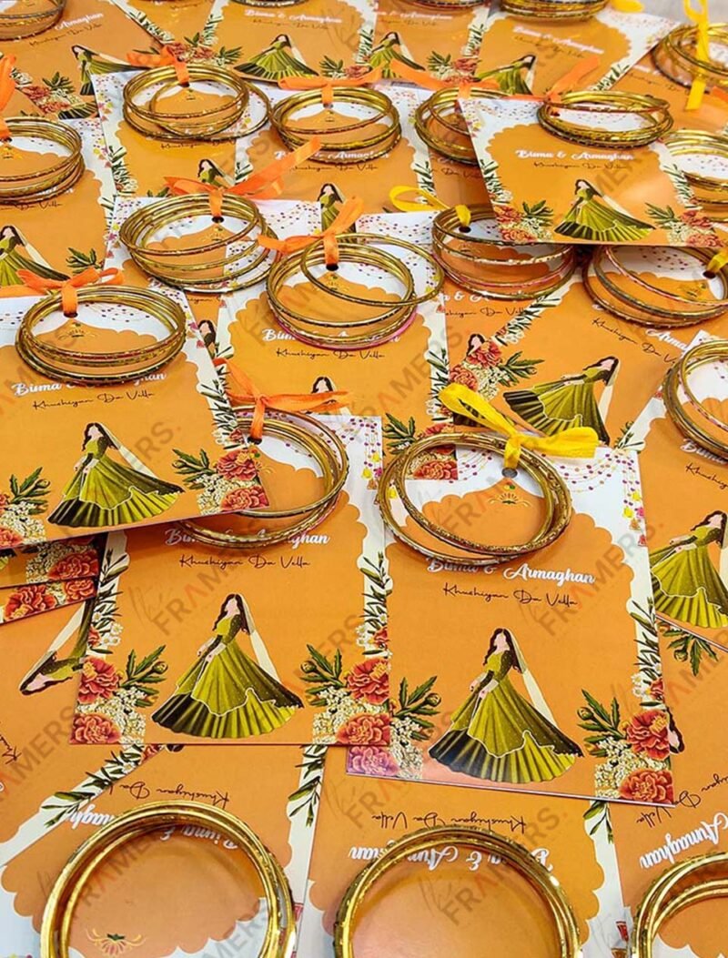 Mehndi Favour Cards with Bangles