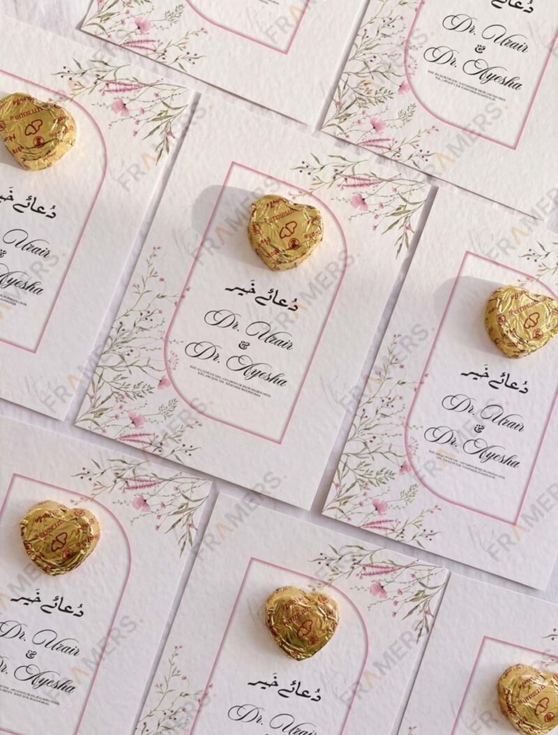 Mehndi Favour Cards with Chocolates