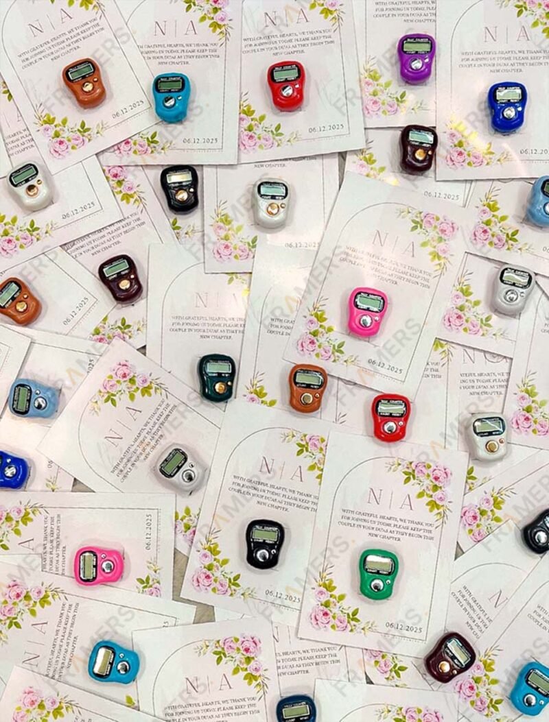 Mehndi Favour Cards with Digital Tasbih
