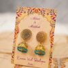 Mehndi Favour Cards with Jhumka, Earrings
