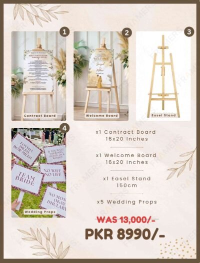 Welcome Board and Contract Board with Easel Stand and Props Discount Deal