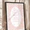 Pink Floral Islamic Nikkah Certificate with Premium Color Frame – Customizable