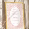 Pink Floral Islamic Nikkah Certificate with Premium Color Frame – Customizable (1)