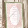 Pink Floral Islamic Nikkah Certificate with Premium Color Frame – Customizable