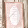 Pink Floral Islamic Nikkah Certificate with Premium Color Frame – Customizable