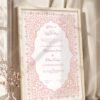 Pink Floral Islamic Nikkah Certificate with Premium Color Frame – Customizable