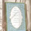 Sky Blue Floral Arabesque Nikkah Certificate with Premium Color Frame – Customizable